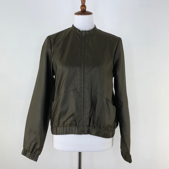 Halogen Jackets & Blazers - Halogen Olive Green Lightweight Bomber Jacket